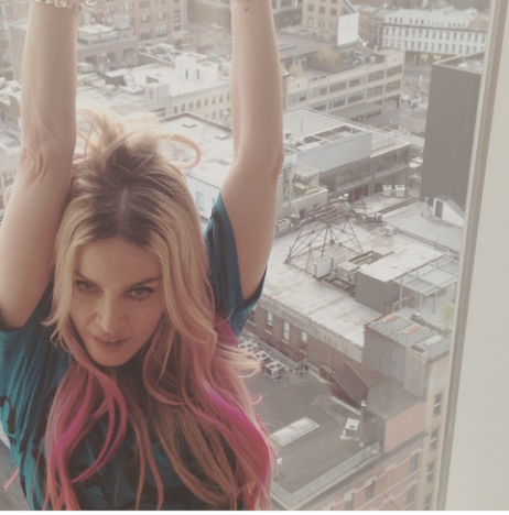 Madonna Pink Hair