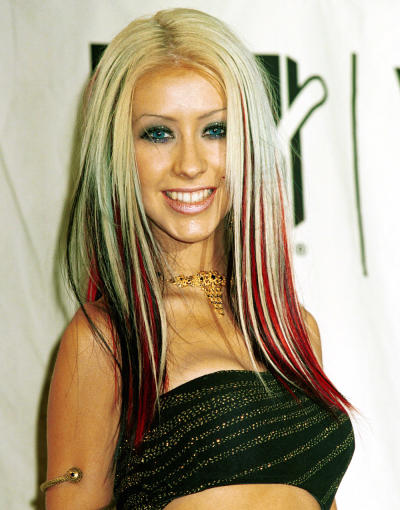 Christina Aguilera Multi-Colored Hair