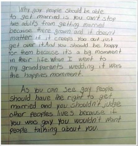 Essay for gay marriage