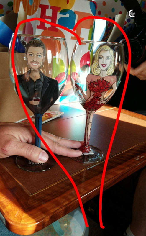 Blake and gwen wine glasses are exactly what he wanted