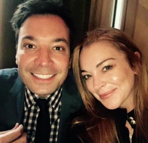 Lindsay Lohan and Jimmy Fallon