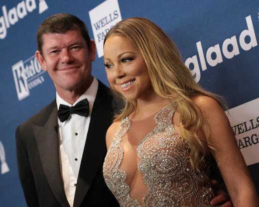 Mariah Carey and James Packer at 27th Annual Glaad Awards